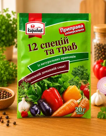 Приправа універсальна 12 спецій і трав 20 г ТМ КАРАВАН