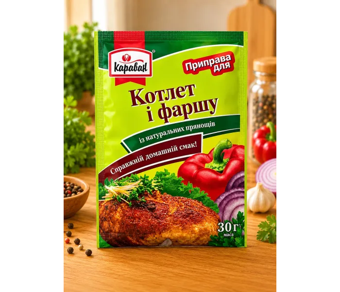 Приправа для котлет і фаршу 30 г КАРАВАН 