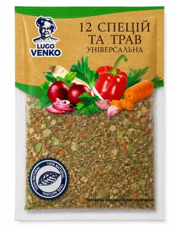Приправа 12 спецій та трав універсальна Lugo Venko 25 г