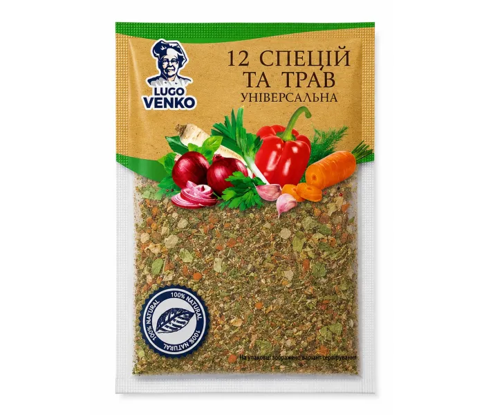 Приправа 12 спецій та трав універсальна Lugo Venko 25 г