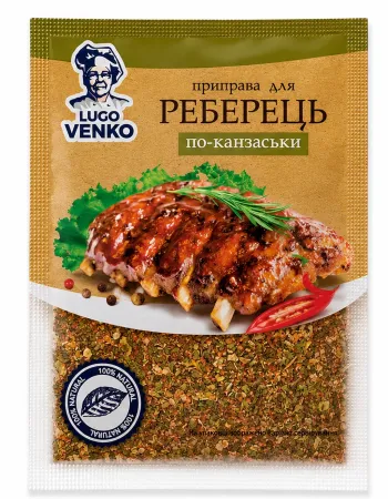 Приправа для реберець по-канзаськи Lugo Venko 30 г