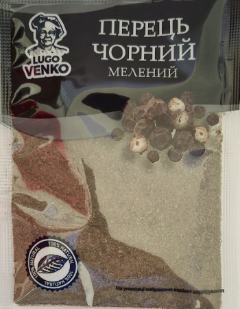 Перець чорний мелений Lugo Venko 45 г Перець чорний мелений Lugo Venko 45 г
