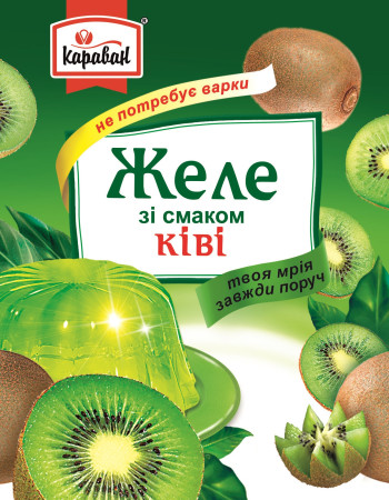 Желе зі смаком ківі Караван 90 г Желе зі смаком ківі Караван 90 г