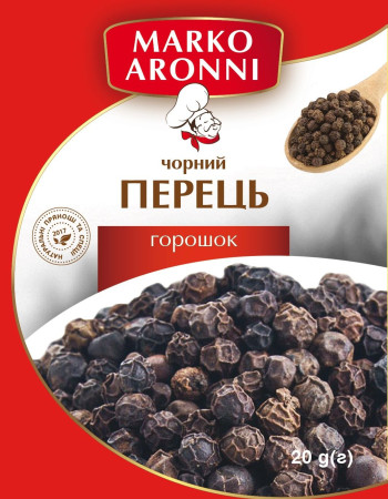Перець чорний горошок Marko Aronni 20 г Перець чорний горошок Marko Aronni 20 г